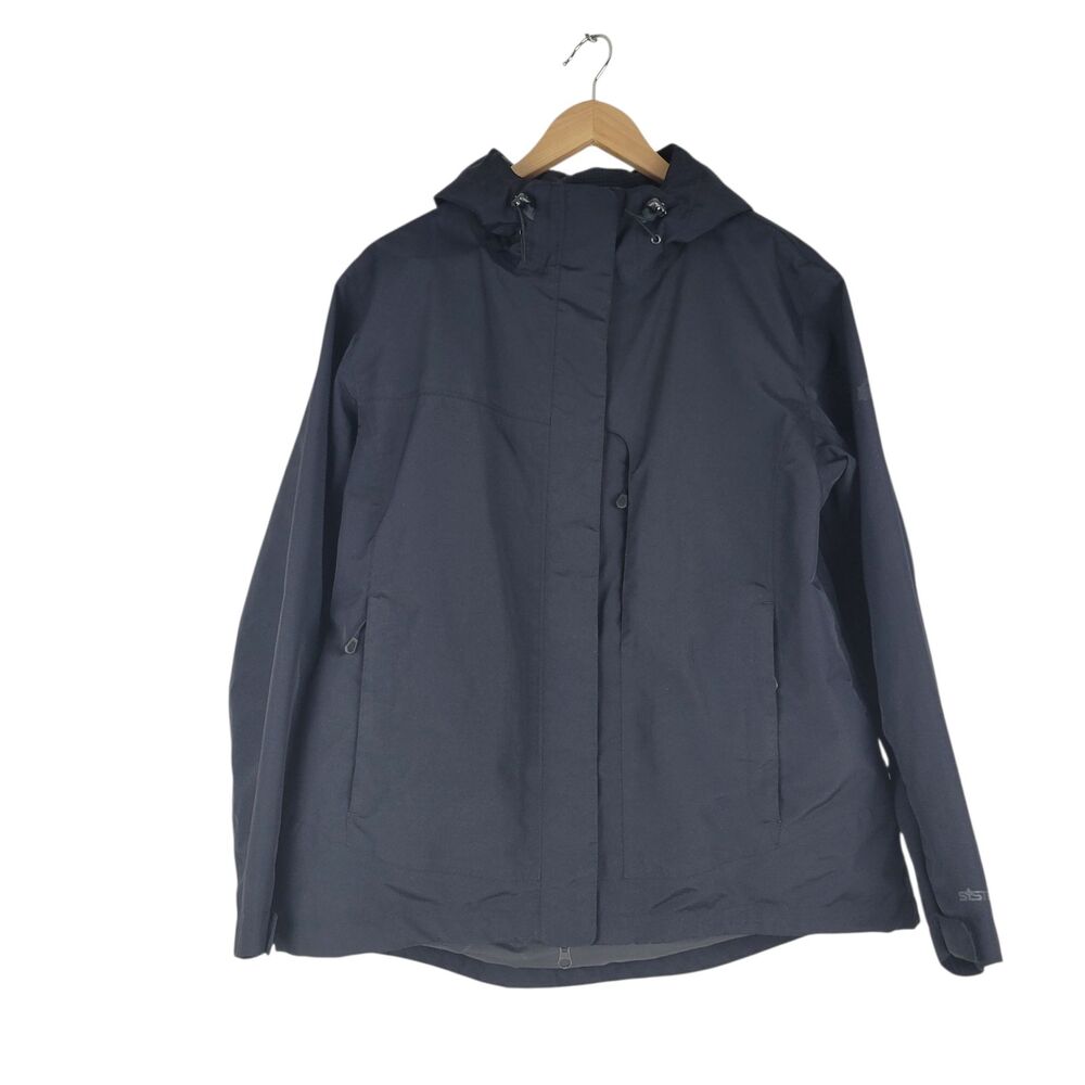 Eastern Mountain Sports EMS System3 Jacket Womens XL Hooded Lined Parka Black